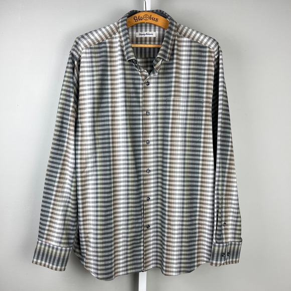 Tommy Bahama Surf Springs Stripe‎ Shirt Mens L Button Up Cotton Silk Long Sleeve - Picture 2 of 7